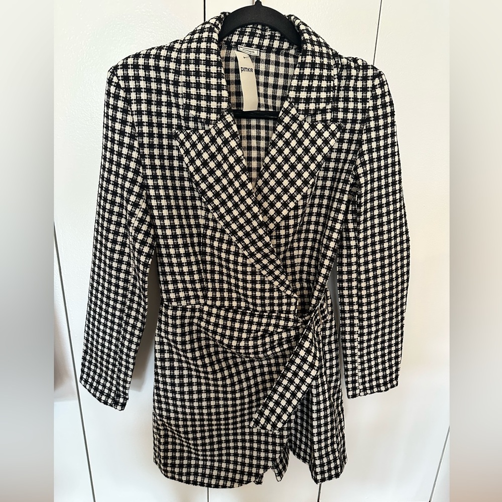 Houndstooth Blazer Romper